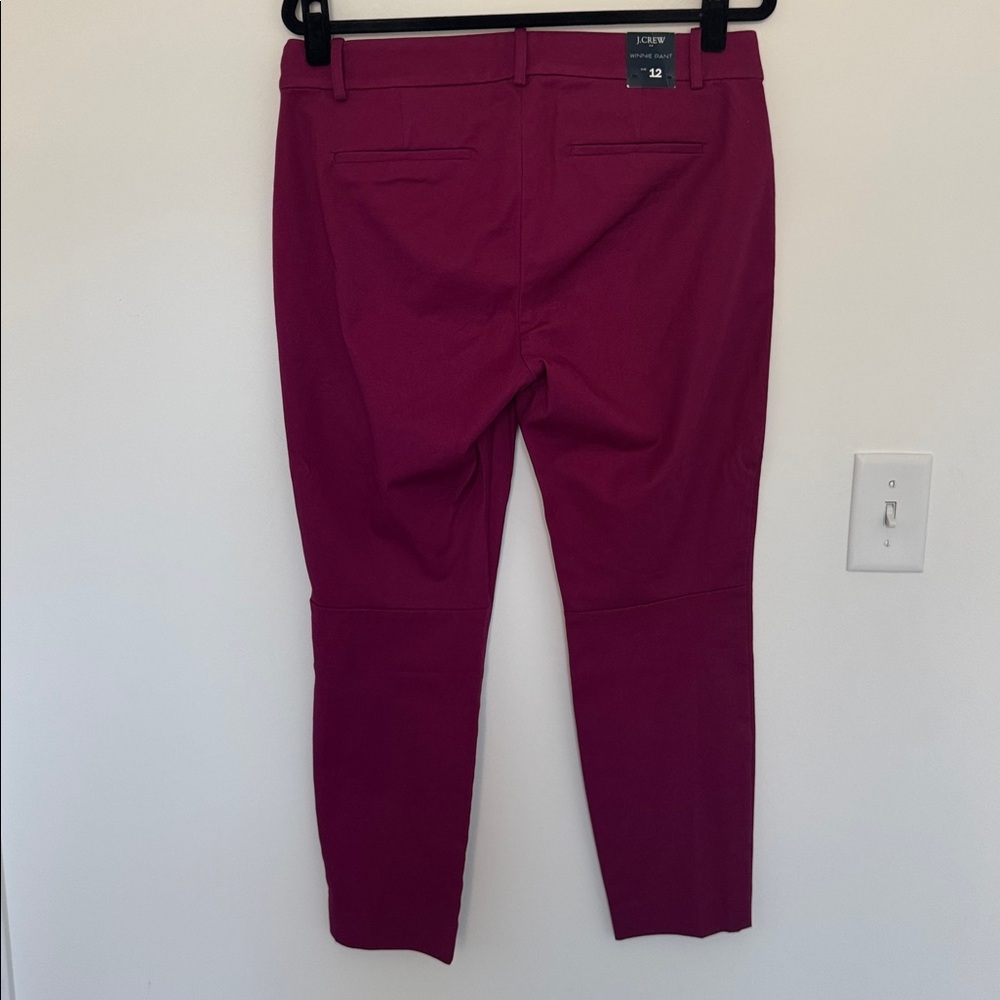 J. Crew NWT "Winnie Pant", Fuchsia - Size 12 - Picture 3 of 6